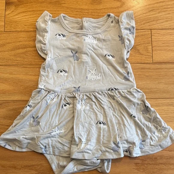 Kyte Baby Bunny Twirl Bodysuit Dress - Picture 1 of 3